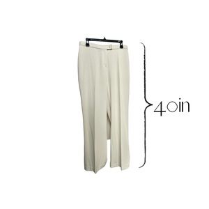 Worthinton Petite Stretch Waist Size 12 Trouser Pant Cream